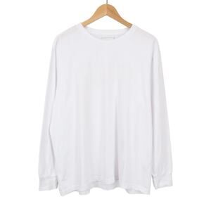 American Giant Men's 100% Cotton Vintage Crew Long Sleeve Tee White Size XL